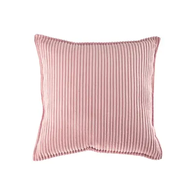 Pernă decorativă pentru copii roz cu tapițerie din catifea reiată Block – Wigiwama