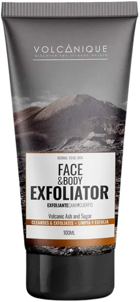 Volcanique Exfoliant pentru față și corp cu cenușă vulcanică și zahăr, 100 ml