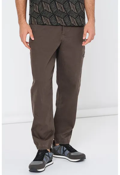 Pantaloni cargo cu talie medie - Verde padure