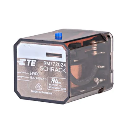 Releu RM 16A 24V c.c. 3CC, Faston 187, (pentru soclu RM)