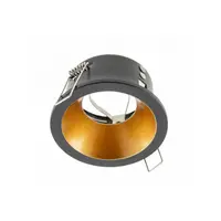 Spot - Ceiling spot fixture ELVA, IP54, round, Ø85x45mm, black / copper