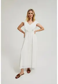 Rochie midi alba - Alb