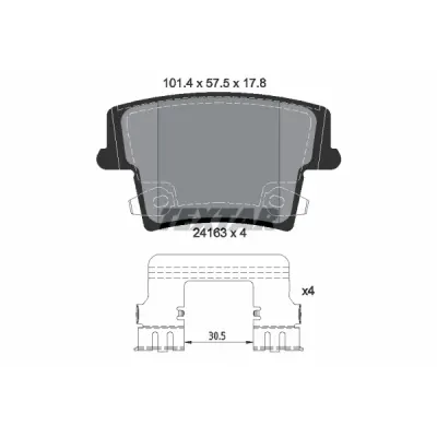 Set placute frana, frana disc TEXTAR 2416303