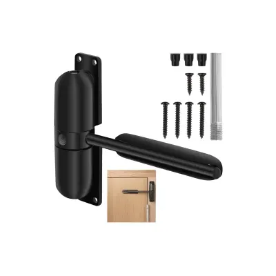 Amortizor automat pentru usi si porti, greutate maxima 60 kg, ajustabil, 11.5x3.3x2.5 cm, negru