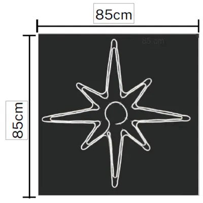 Steluta luminoasa STAR-010 60 LED alb rece IP44 230V