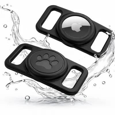 Suport Techsuit BuddyGuard DG1 pentru Apple AirTag la Zgarda Animal Companie, Negru