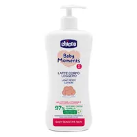 Lotiune dermatologica fluida pentru corp Chicco Baby Moments Sensitive, 500ml, 0 luni+