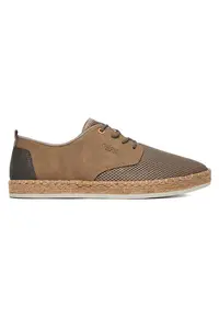 Pantofi barbati - espadrile - rotund - bej - textil -