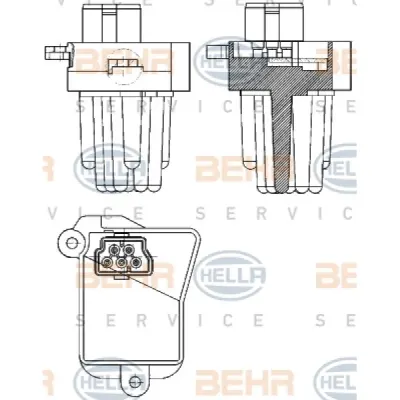 Reglaj, suflanta de interior HELLA 5HL 351 321-331