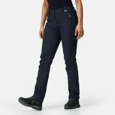 Wanderhose Geo Softshell Wandern/Outdoor/Trekking Damen Navy Atmungsaktiv