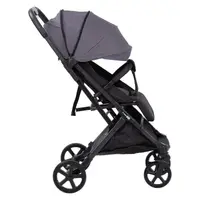 Carucior pentru copii FreeON Tao Grey cu maner pentru transport, roti cu suspensie, greutate admisa pana la 22 kg