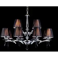 Candelabru Modern Arte,8 becuri dulie E14, 230V,D.80cm, H.54 cm,Crom