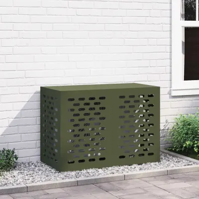 vidaXL Husă pentru aer condiționat Verde măsliniu 100 x 50 x 70 cm