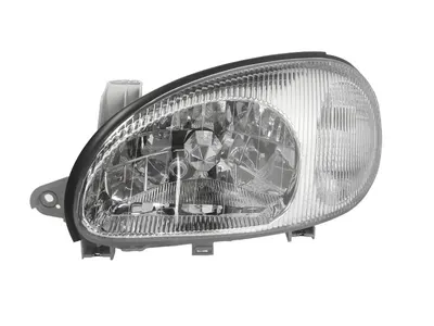 Far Stanga (H4, manual, fara motoras, culoare insert: cromat, culoare semnalizator: transparent) potrivit DAEWOO LANOS; FSO LANOS