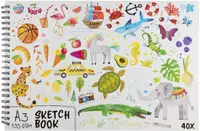 Caiet de schițe cu spirală Creative Craft Group - A3, 40 foi