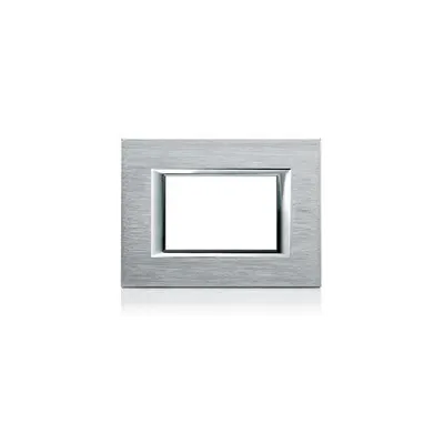 Placa Ornament 4 Module Brushed Mercury Bticino Axolute