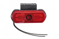 Lumini clarificare stanga dreapta, forma: oval, rosu, LED, inaltime 53mm; latime 133,8mm; adancime 25mm, in relief, lungime cablu 240mm, cu cuier, 12 24V (IP6K9K)