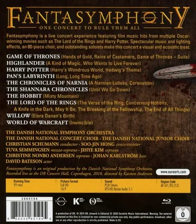 Fantasymphony (Blu-ray Disc) | Danish National Symphony Orchestra, Danish National Concert Choir, Danish National Junior Choir, Christian Schumann, Tuva Semmingsen, Jihye Kim, Christine Nonbo Andersen