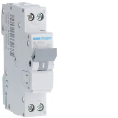 Disjunctor 1P+N, 10A, 6kA, C, 1M