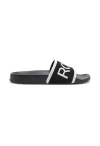 Papuci cu aspect tricotat Slippy - Alb/Negru