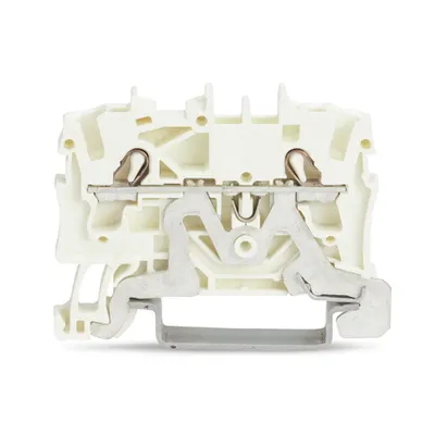 2-conductor shield terminal block; 2.5 mm²; side and center marking; for DIN-rail 35 x 15 and 35 x 7.5; Push-in CAGE CLAMP®; 2,50 mm²; white