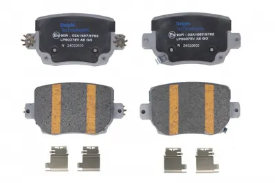 Set placute frana Spate (cu un tampon de amortizare pentru vehicule electrice), potrivit TESLA MODEL 3, MODEL Y Electric 01.17
