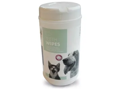 Servetele pentru igiena dintilor Teeth Wipes M-PETS, 18x20,5 cm, 80 buc