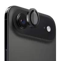 Folie de protectie Camera Spate Blueo Sapphire Crystal pentru Apple iPhone 17 Air, Sticla Securizata, Neagra