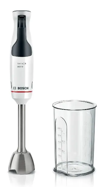 Blender de mână Bosch - Series 4, ErgoMaster, MSM4W410, 800W, alb