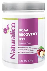 BCAA Recovery 8:1:1, măr roșu, 621 g, Naturalico