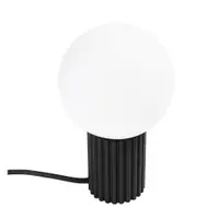 Veioză neagră cu abajur din sticlă (înălțime 19 cm) Orbital – Sollux