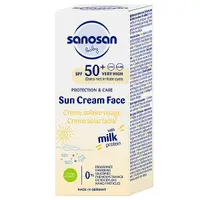 Crema de fata pentru copii cu protectie solara SPF50+, Sanosan | 30 ml
