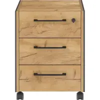 Dulap gri antracit/în culoare naturală cu aspect de lemn de stejar 42x54x49 cm Podium – Germania