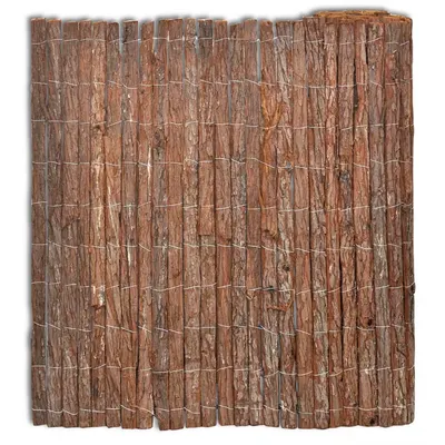 vidaXL Gard din scoarță de copac, 400 x 100 cm