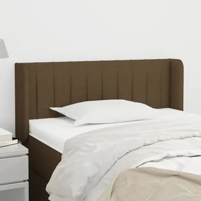 Gossi tablie de pat cu aripioare maro inchis 83x16x78/88 cm textil