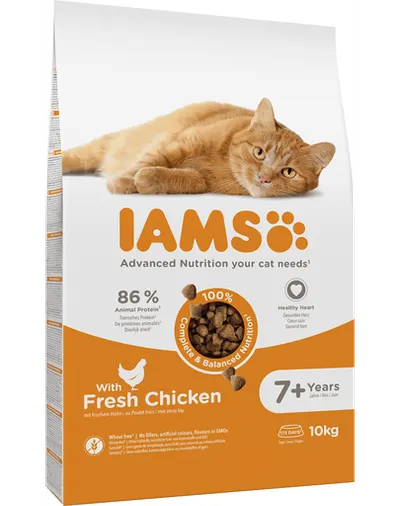 IAMS for Vitality pentru pisici in varsta, cu pui 10 kg