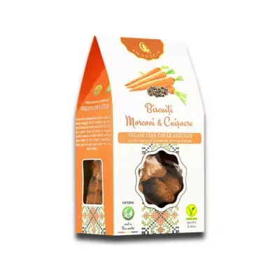 Biscuiţi vegani cu morcovi şi cuişoare, fără zahăr, 130g | Ambrozia