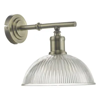 Aplica Dara Wall Light Antique Brass & Glass