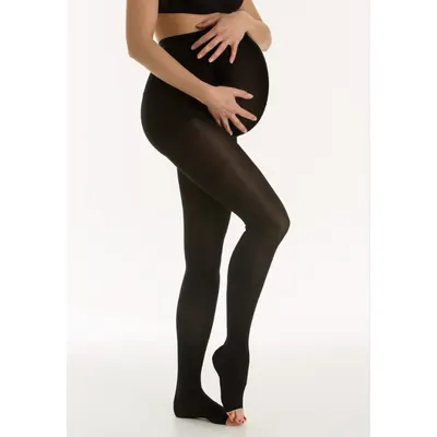 Ciorapi Compresivi Medicinali Pressio AM Maternity negru varf deschis 15-21 mmHg