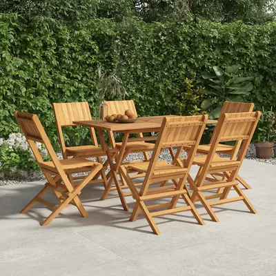 vidaXL Scaune pliante 6 buc 47x61x90 cm lemn masiv de tec