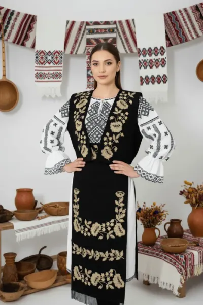 Costum Popular cu broderie traditionala Sidonia 5