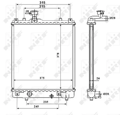 Radiator Motor Potrivit Opel Agila; Subaru Justy Ii, Justy Iii; Suzuki Ignis Ii, Wagon R, Wagon R+ 1.0-1.5