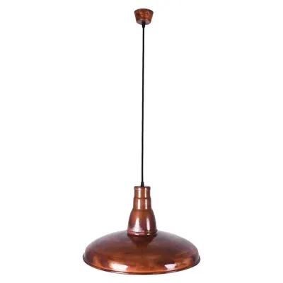 Lustra vintage din cupru CS11CO, finisaj rustic, diametru 48,5 cm