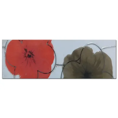 Brau decorativ faianta baie / bucatarie Cenefa Picasso Flor Rojo 7 x 25