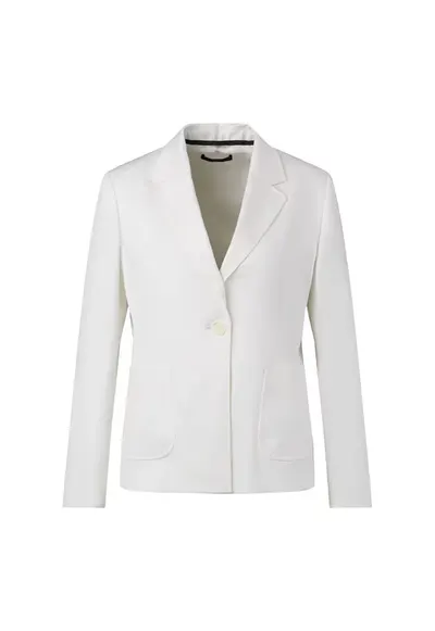Sacou regular fit cu inchidere la un singur rand de nasturi STR14 - Alb