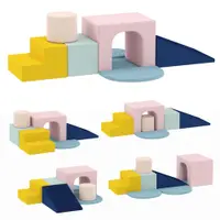 AIYAPLAY Set de 8 blocuri din spumă pentru copii cu huse din catifea lavabile pentru cățărat și târât multicolor | Aosom Romania