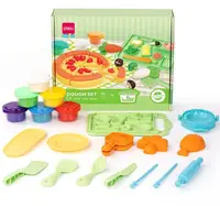 Set pentru modelaj Deli Genius - EH725, 6 culori de plastilină, 14 accesorii