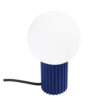 Veioză albastru-închis cu abajur din sticlă (înălțime 19 cm) Orbital – Sollux