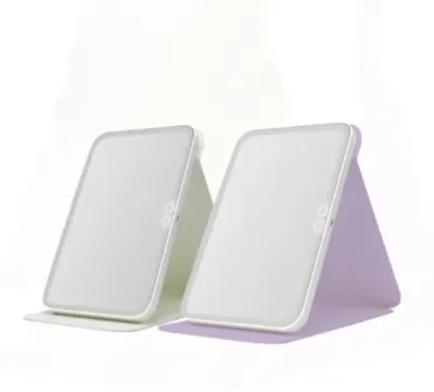 Oglinda cosmetica | LED | MARE, 3 tipuri de lumina-Pliabila-USB | 23 x 17 cm
