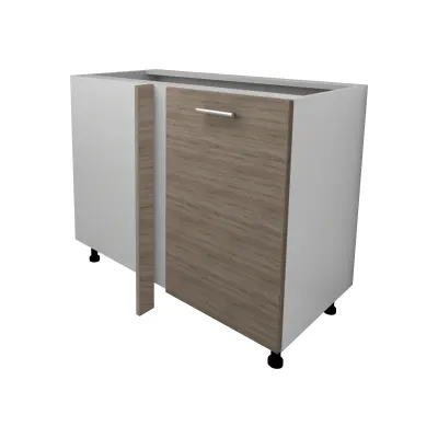 Corp Baza Colt Lecce, Stejar Sonoma Inchis/Alb, 98 x 50 x 80 cm